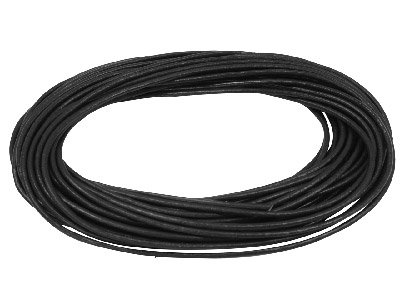 Black Round Leather Cord 2mm       Diameter, 1 X 5 Metre Length