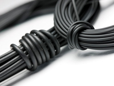 Black Rubber Round Cord 2.0mm X 10m - Standard Image - 1