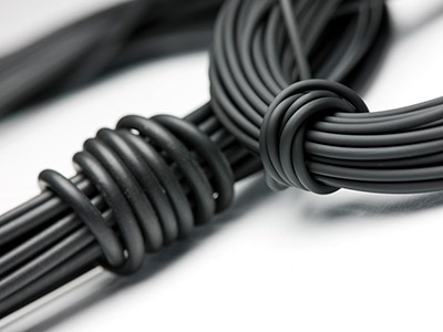 Black Rubber Round Cord 3.0mm X 10m - Standard Image - 1