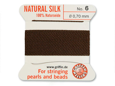 Griffin Silk Thread Brown, Size 6