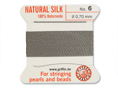 Griffin Silk Thread Grey, Size 6