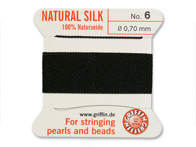 Griffin Silk Thread Black, Size 6 - Standard Image - 1