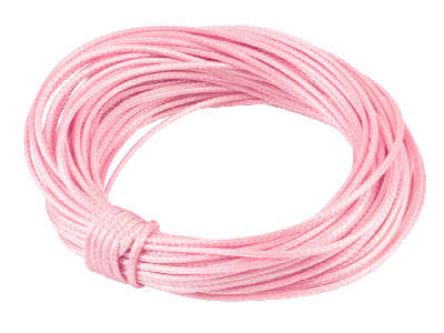 Waxed Beading Cord Pink 1mm Round X 10 Metres