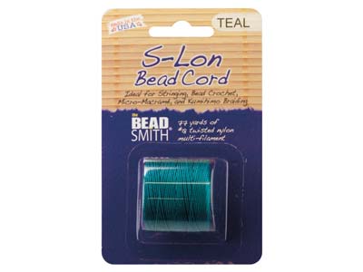Beadsmith S-lon Bead Cord Teal Tex 210 Gauge #18 70m - Standard Image - 2