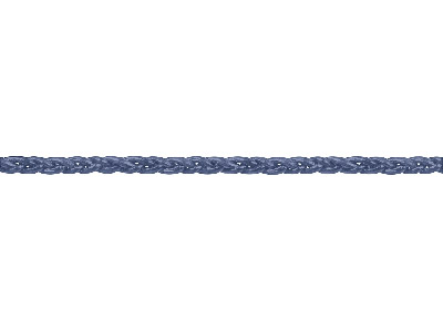 Grey Braided 3mm Leather Cord, 3 Metre Length