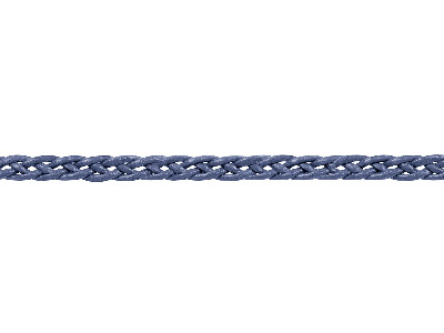 Grey Braided 4mm Leather Cord, 3 Metre Length
