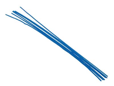 Ferris Cowdery Wax Profile Wire    Solid Round Rod Blue 1mm Pack of 6