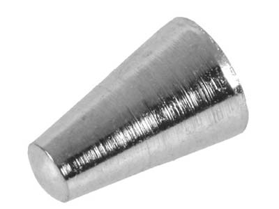 Beadalon Memory Wire Cone End Cap  Silver Plated 6.5mm 6 Pieces - Standard Image - 1