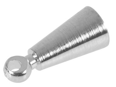 Memory Wire End Cap Cone With Ring,silver Plate,cone Size 6.5mm Supplied In Pack Of 36 Pcs