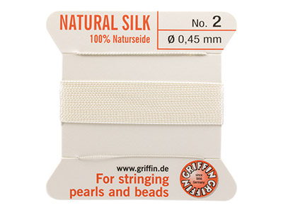 Griffin Silk Thread White, Size 2