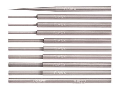 GRS C-Max Carbide Stepped Round   Graver 10 Piece Set