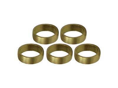 GRS Brass Practice Ring Set 5.6mm Wide With Domed Surface Pack of 5