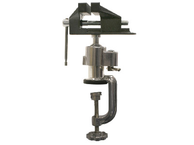 Bench Vice, Swivel Action With     Rubber Jaws And G Clamp - Standard Image - 1