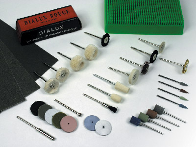 Pendant Motor Polishing Kit With   Emery Papers And Burr Stand