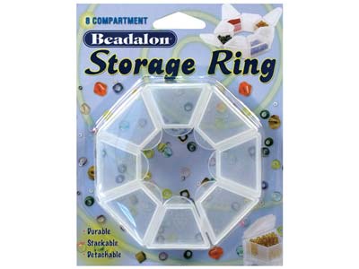 Beadalon Bead Storage Ring With 8  Separate Containers