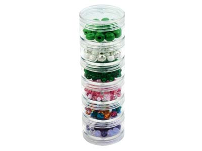 Beadalon Small Bead Storage        Stackable Containers Six Per Stack - Standard Image - 1