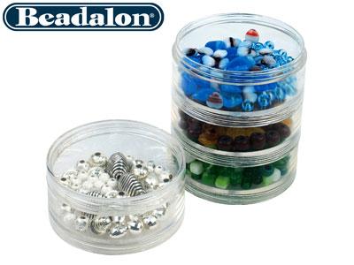 Beadalon Large Bead Storage         Stackable Containers Four Per Stack - Standard Image - 2