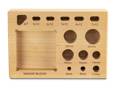 Wooden Swage Block And 14 Shaping  Punches - Standard Image - 7
