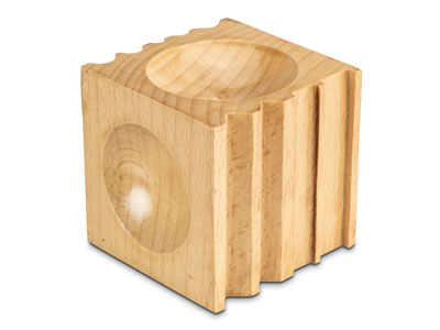Wooden Forming And Dapping Block   With Half Round, Rectanglar,       Triangular And Round Concave       Grooves