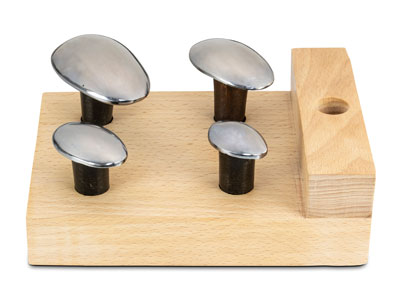 Spoon Stakes Set Of 4 With Wooden  Stand