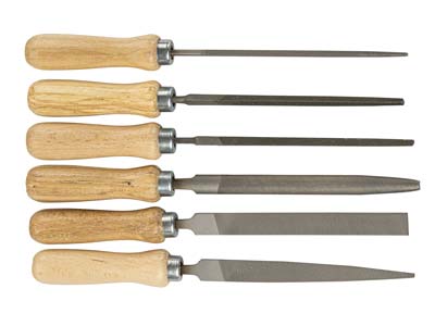 Vallorbe 100mm4 Essential File   Set Of 6 With Handles, Cut2, In    Pouch