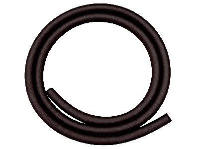 Black Rubber Tube - 1 Metre, For Mouth Blown Torch, Sold Per Metre