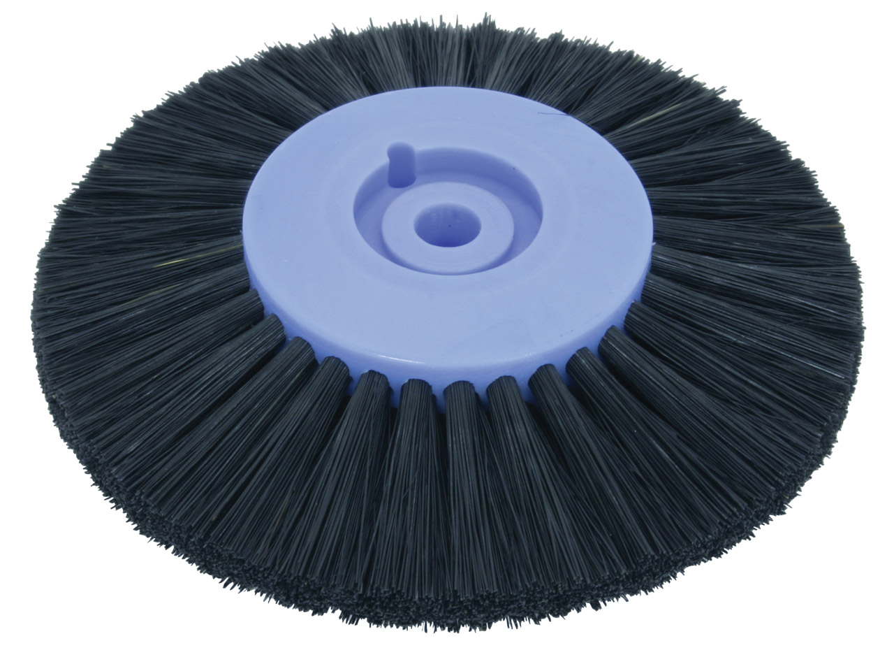 Plastic Centre Lathe Brush 3", Stiff Black Bristle