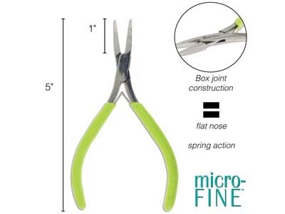 Micro-fine Mini Flat Nose Pliers   With Springs 125mm/5