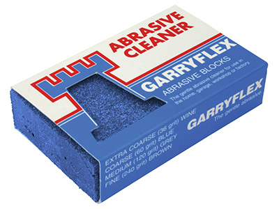 Abrasive Rubber Block, Coarse,     Blue, 60 Grit, Garryflex