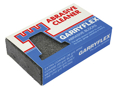 Abrasive Rubber Block, Medium,     Grey, 120 Grit, Garryflex