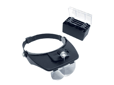 Illuminated Headband Magnifier With 4 Lenses