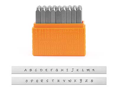 ImpressArt Basic Bridgette Letter  Stamp Set Uppercase 3mm