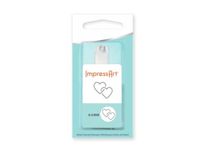 ImpressArt Interlocking Hearts     Design Stamp 9.5mm - Standard Image - 2