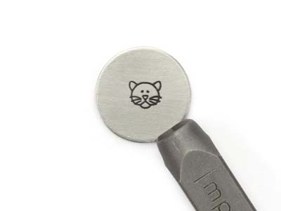 ImpressArt Signature Cat Face      Design Stamp 6mm