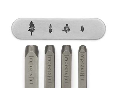 ImpressArt Signature Tree Design   Stamp 4mm, 6mm X2 And 9.5mm        Pack of 4