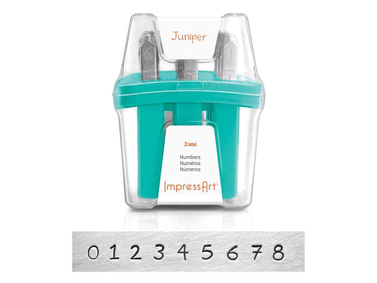 Impressart Juniper Number Design Stamp Set 3mm