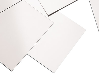 18ct White Gold Sheet 0.50mm, 100% Recycled Gold - Standard Image - 1