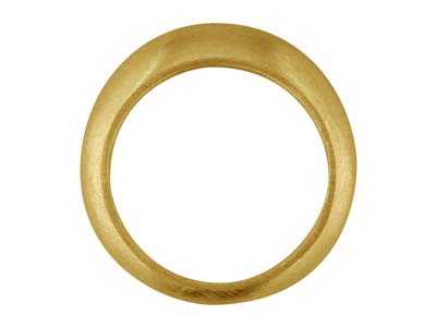 9ct Yellow Gold Domed Ring Plain   Hallmarked Widest Point 8mm Size P Hollowed Back With Centre Punch,   100% Recycled Gold - Standard Image - 2