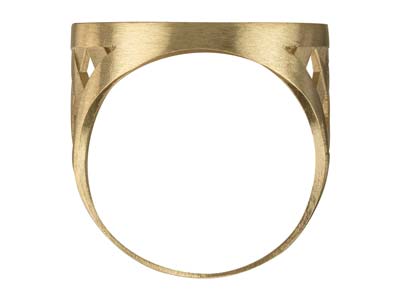 9ct Yellow Gold 1/2 Sovereign Ring Bezel Hallmarked Size S - Standard Image - 2
