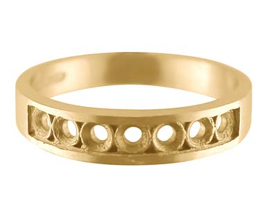 9ct Yellow Gold Eternity Ring 7    Stone Hallmarked Stone Size 3mm    Size P, 100 Recycled Gold