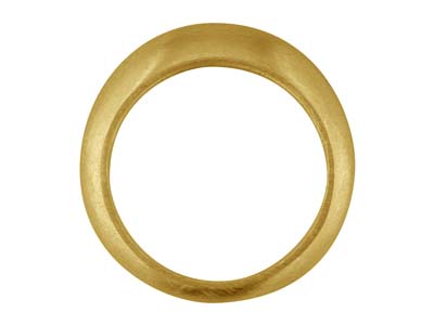 18ct Yellow Gold Domed Ring Plain   Hallmarked Widest Point 6.75mm Size Q Hollowed Back With Centre Punch,  100% Recycled Gold - Standard Image - 2