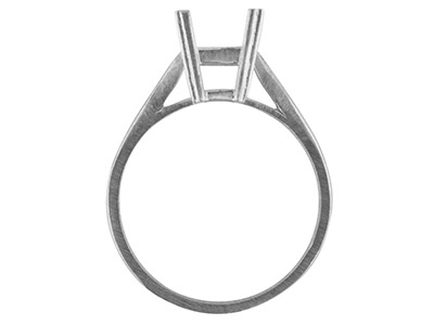Sterling Silver Dress Octagonal    Ring 8x6mm Hallmarked Size N - Standard Image - 2