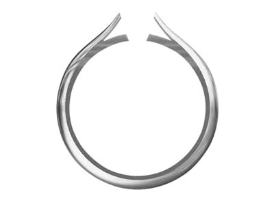 Argentium Heavy Tapered Ring       Without Cheniers Size M