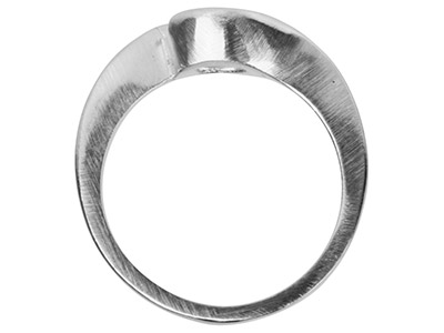 Silver Round Crossover Ring Mount, 75pt
