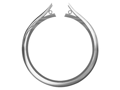 Platinum Light Tapered Ring Shank  With Cheniers Size M - Standard Image - 1