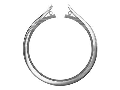 Platinum Heavy Tapered Ring Shank  With Cheniers Size M - Standard Image - 1
