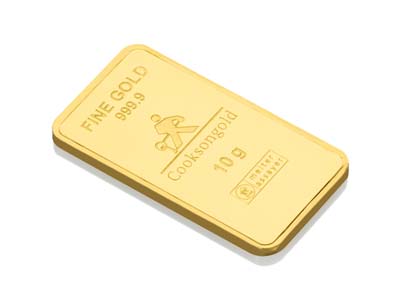 Fine Gold Bar 10gm Stamped UK       Design, Certified And Supplied In A Blister Pack, 100% Recycled Gold - Standard Image - 3