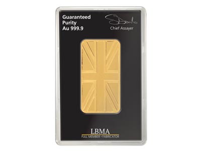 Fine Gold Bar 50gm Stamped         UK Design With A Serial Number And Supplied In A Blister Pack, 100%   Recycled Gold - Standard Image - 2