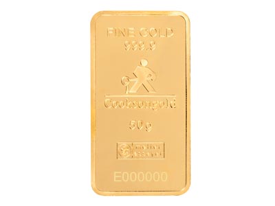 Fine Gold Bar 50gm Stamped         UK Design With A Serial Number And Supplied In A Blister Pack, 100%   Recycled Gold - Standard Image - 3