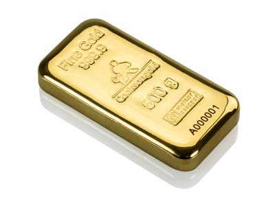 Fine Gold Bar 500gm Cast UK Design  With A Serial Number, 100% Recycled Gold - Standard Image - 1